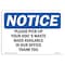 Signmission OSHA Notice, 5" Height, Waste Bags Available In Our Office Thank You Sign, 7" X 5", Landscape OS-NS-D-57-L-18955 - alternate 1